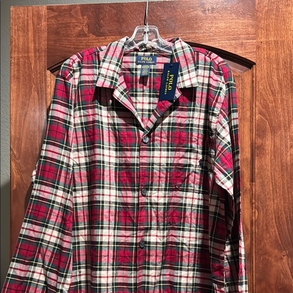 NWT. Polo by Ralph Lauren Red and White night  Shirt